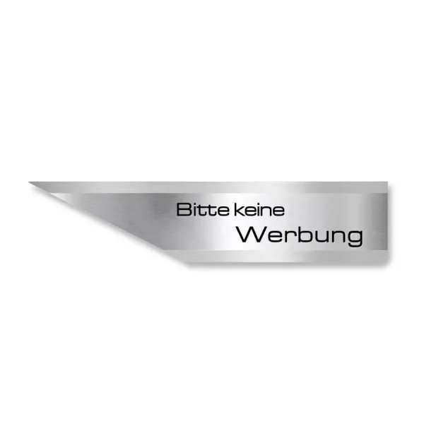 METZLER Briefkastenschild „Bitte keine Werbung“ aus Edelstahl | Siebert