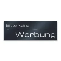 METZLER Briefkastenschild "Bitte keine Werbung" in Anthrazitgrau