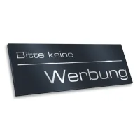 METZLER Briefkastenschild "Bitte keine Werbung" in Anthrazitgrau
