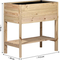 DOBAR Hochbeet „Florenz“ aus Holz mit Ablage...