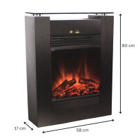 EL FUEGO Elektrokamin "Tessin" Schwarz
