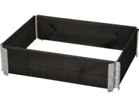 SIENA GARDEN Hochbeet Rahmen Schwarz - 80 x 60 x 19,5 cm