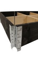SIENA GARDEN Hochbeet Rahmen Schwarz - 80 x 60 x 19,5 cm