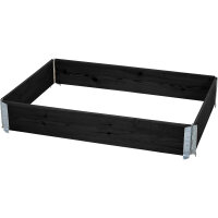 SIENA GARDEN Hochbeet stapelbar Kiefer | Schwarz