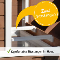 ZOOPRINZ Mobiler Hühnerstall mit Auslaufgehege | 2 Packstücke