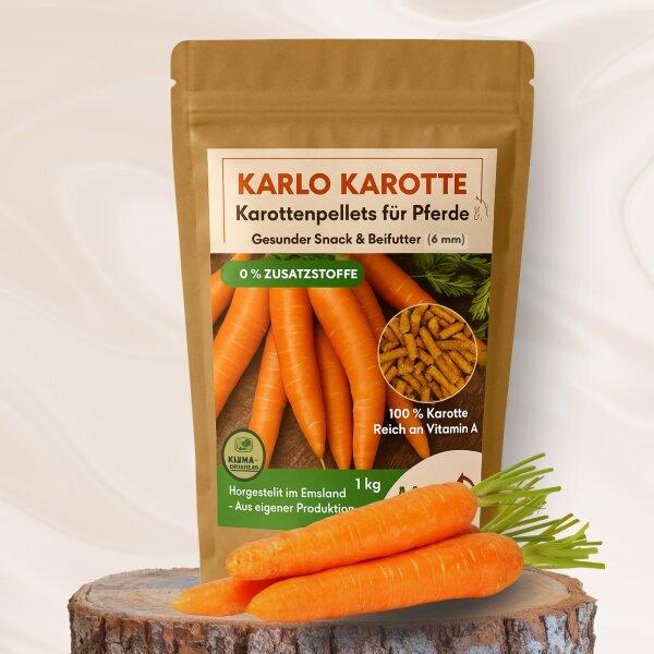 MALIWI Karottenpellets für Pferde "Karlo Karotte" 1 kg