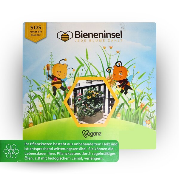 Bieneninsel Pflanzset mit Holzwabe