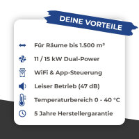 AIRREX Diesel Infrarotstrahler AH-900i Blue Flame (WiFi)