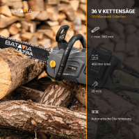 BATAVIA Akku‑Kettensäge 18V MAXXPACK – inkl. 2 Akkus & Duo‑Ladegerät