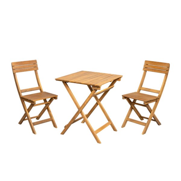 Bistro Set „Catania“ 3‑teilig Akazienholz