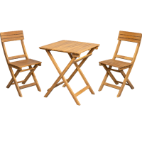 Bistro Set Catania 3-teilig Akazienholz klappbar