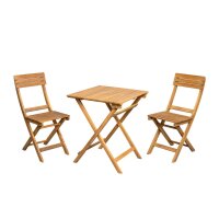 Bistro Set „Catania“ 3‑teilig Akazienholz