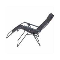 SIENA GARDEN Alu‑Camping Relax‑Stuhl „Comfort“ Anthrazit