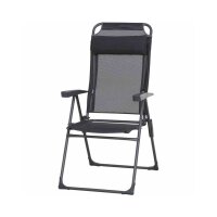 SIENA GARDEN Alu‑Campingsessel „Comfort“ Anthrazit