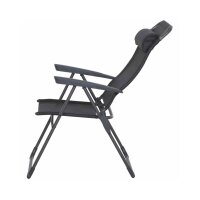 SIENA GARDEN Alu‑Campingsessel „Comfort“ Anthrazit