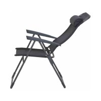 SIENA GARDEN Alu‑Campingsessel „Comfort“ Anthrazit