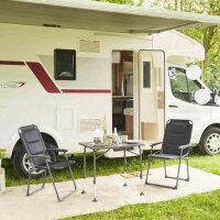 SIENA GARDEN Alu‑Campingstuhl „Premium“ Anthrazit
