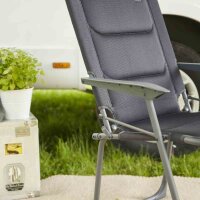 SIENA GARDEN Alu‑Campingstuhl „Premium“ Anthrazit