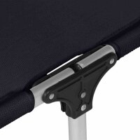 GARDAMO Alu‑XXL Dreibeinliege Silber/Schwarz