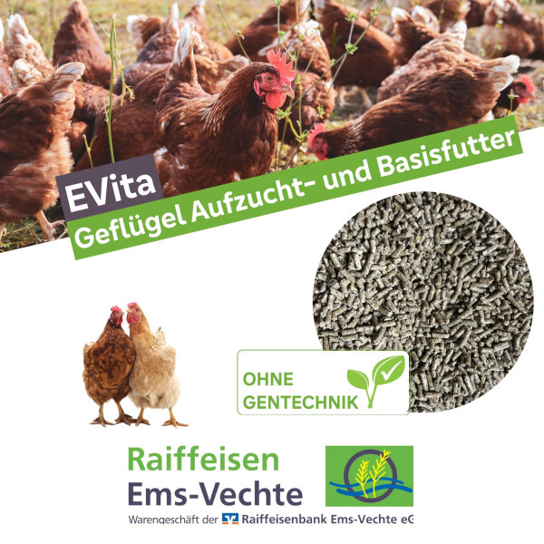 EVita Geflügel Aufzucht- und Basisfutter 20 kg