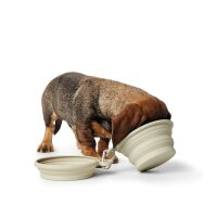 HUNTER Silikon Reisenapf "List" Beige 350/750 ml