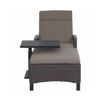 SIENA GARDEN TORENO Lift-Beistelltisch 60 × 40 cm Anthrazit/Dark Concrete