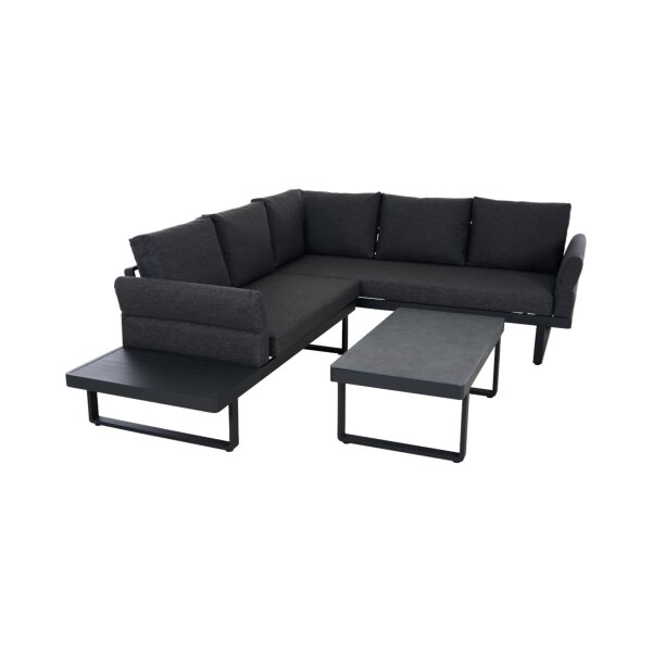 SIENA GARDEN WESTON Loungeset 3‑teilig Anthrazit