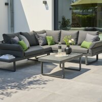 SIENA GARDEN WESTON Loungeset 3‑teilig Anthrazit