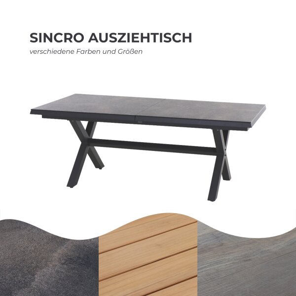SIENA GARDEN SINCRO Ausziehtisch