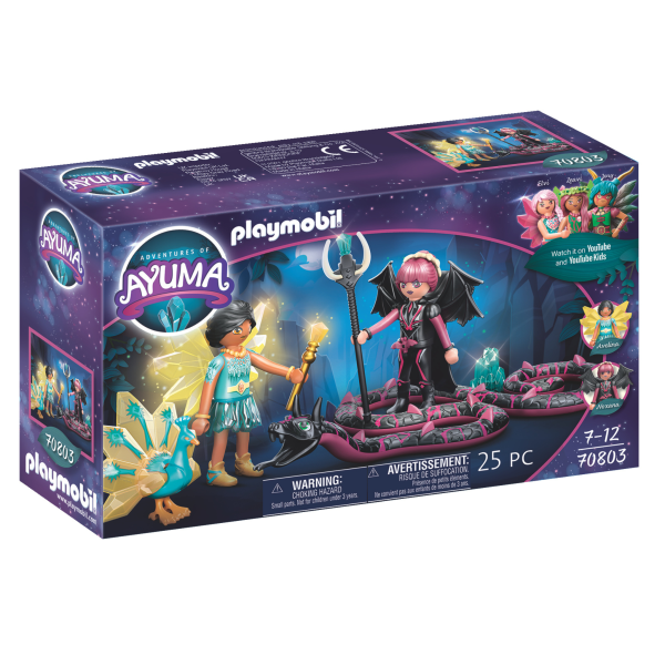 PLAYMOBIL Adventures of Ayuma Crystal Fairy und Bat Fairy mit Seelentieren