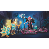 PLAYMOBIL Adventures of Ayuma Crystal Fairy und Bat Fairy mit Seelentieren