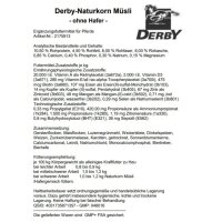 DERBY Naturkorn Müsli 36 x 20  kg – haferfreies Ergänzungsfutter für Pferde