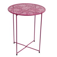 KAEMING Metalltisch mit Blumenmuster Pink