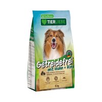 TIERLIEBE Hunde Trockenfutter Getreidefrei mit Huhn und Rind