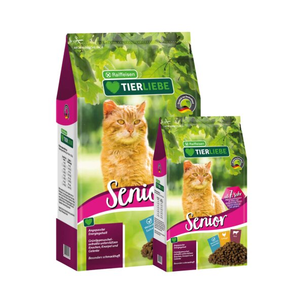 TIERLIEBE Katzen Trockenfutter "Senior" Geflügel & Rind