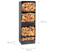 COOKKING Kaminholzregal Vento, 30x40x120cm