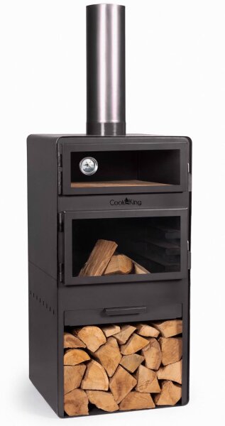 COOKKING Terrassenofen Vento Plus, Inkl. Pizzaofen, 50x50x150cm