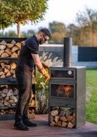 COOKKING Terrassenofen Vento Plus, Inkl. Pizzaofen, 50x50x150cm