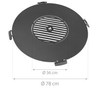 COOKKING Grillplatte mit Grillrost, 78x78cm
