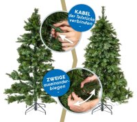EVERGREEN Künstlicher Weihnachtsbaum Mesa Fichte, Inkl. LEDs, 180 cm