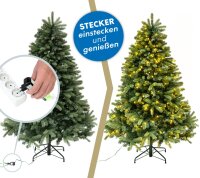 EVERGREEN Künstlicher Weihnachtsbaum Roswell Kiefer, Inkl. LEDs, 122x122x210cm