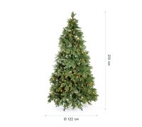 EVERGREEN Künstlicher Weihnachtsbaum Roswell Kiefer, Inkl. LEDs, 122x122x210cm
