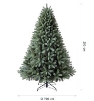 EVERGREEN Künstlicher Weihnachtsbaum Vermont Fichte, 150x150x210cm