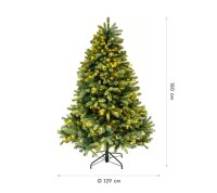 EVERGREEN Künstlicher Weihnachtsbaum Vermont Fichte, Inkl. LEDs, 129x129x180cm