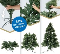 EVERGREEN Künstlicher Weihnachtsbaum Vermont Fichte, Inkl. LEDs, 129x129x180cm