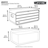 LIFETIME Kissen- & Auflagenbox 515 L Anthrazit