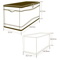 LIFETIME Kissenbox 495 L Lichtgrau