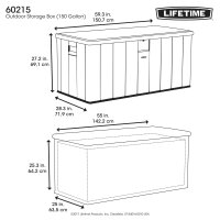 LIFETIME Kissenbox 570 L Grau