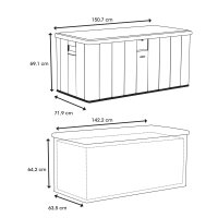 LIFETIME Kissenbox 570 L Lichtgrau