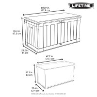 LIFETIME Kissenbox Harmony 440 L Lichtgrau